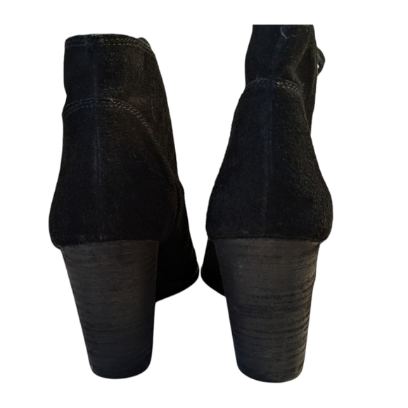 Lucky Brand Swayze Wedge Black Suede Lace Up Boots Booties SZ 9 - Picture 3 of 6